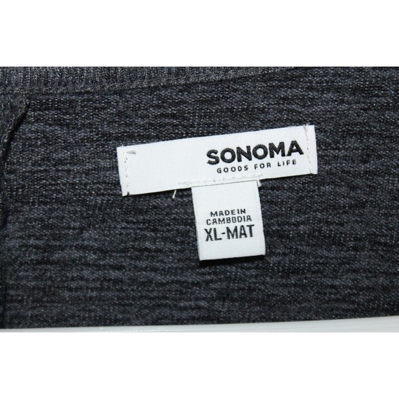 Sonoma Maternity Nursing Knot Front Button Down Top Charcoal Women's XL-MAT NWT - Picture 2 of 3